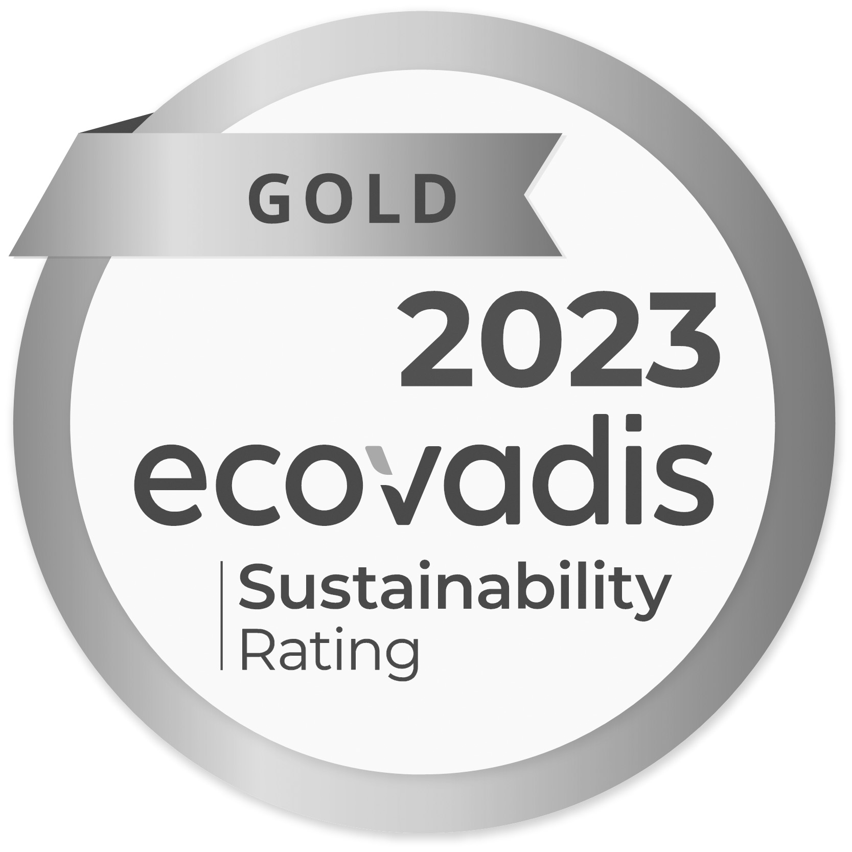 Gold EcoVadis certificate